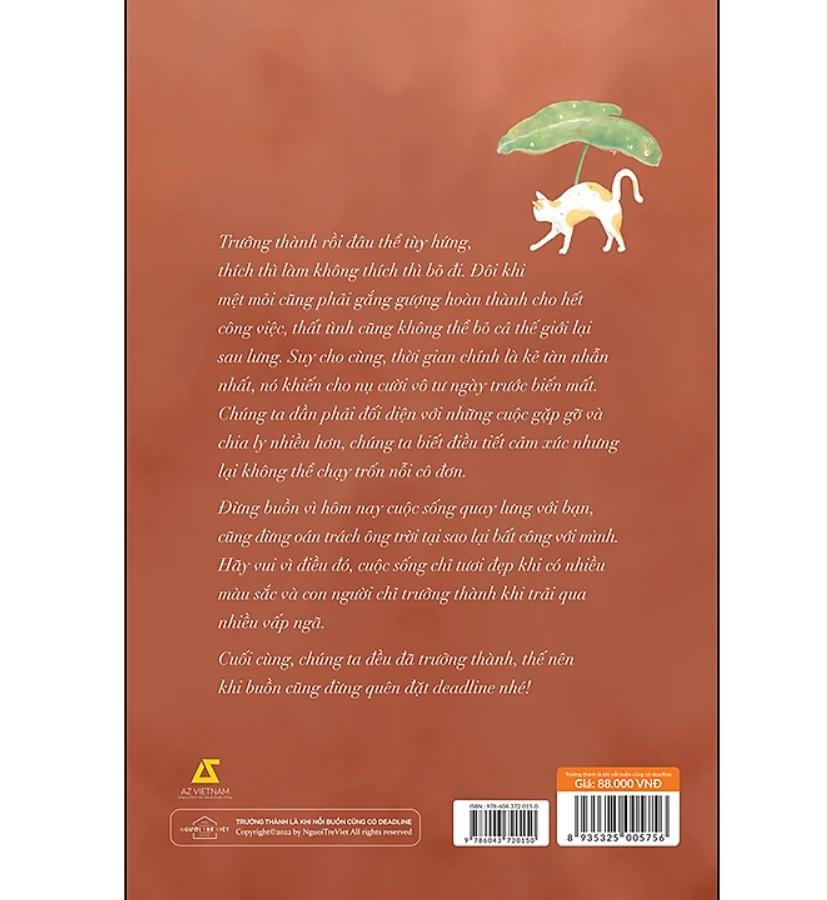 Sách Trưởng Thành Là Khi Nỗi Buồn Cũng Có Deadline – Writinman